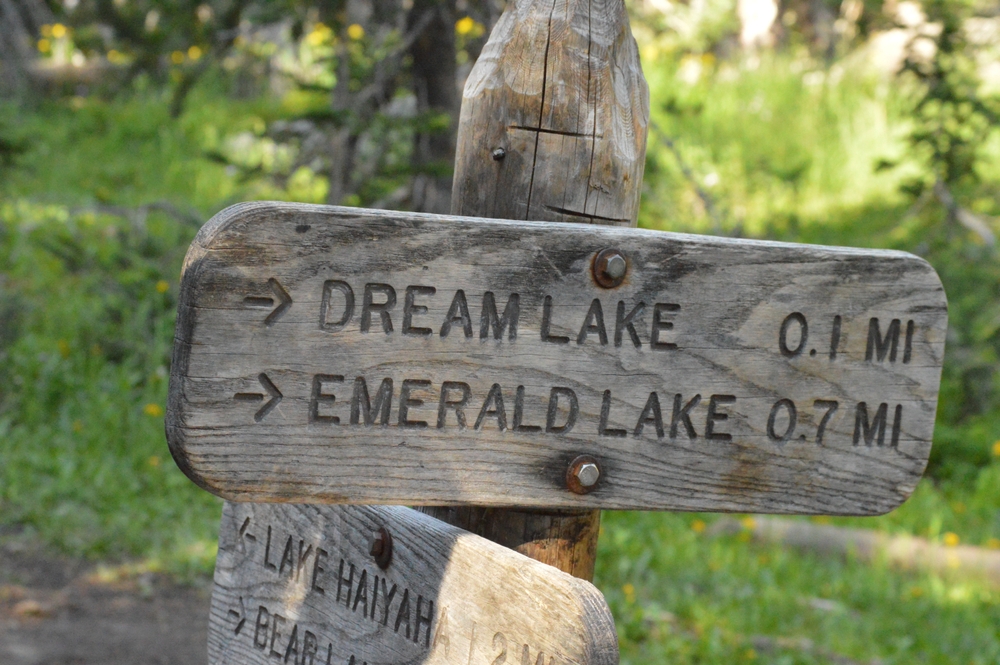 Dream,Lake,Sign,Rocky,Mountain,National,Park